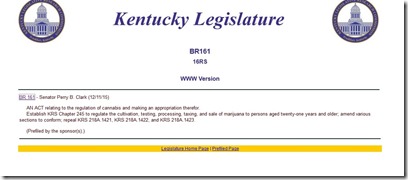 ky cannabis freedom act email kentucky link legislator representatives senators addresses br note please